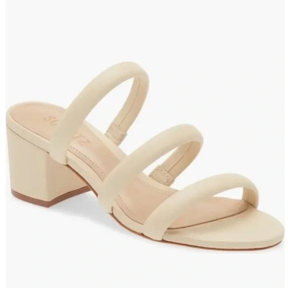 Schutz Olly Block Heel Sandals Womens Size 10.5 Slip On Strappy NEW‎